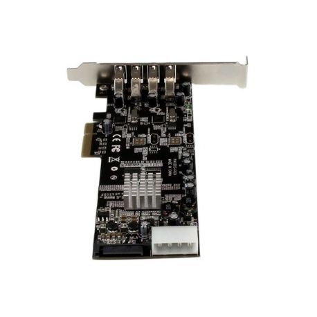 StarTech.com 4-Port USB 3.0 PCI Express Card Adapter - PCIe SuperSpeed USB 3.0 Expansion Card w / 2 Dedicated 5Gbps Channels (PEXUSB3S42V) - USB adapter - PCIe x4 - USB 3.0 x 4 - for P / N: BNDTB10GI, BNDTB210GSFP, BNDTB310GNDP, BNDTB410GSFP, BNDTB4M2E1, BNDTBUSB3142 - 3