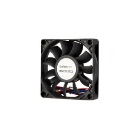 StarTech.com 70x15mm Replacement Ball Bearing Computer Case Fan w / TX3 Connector - 3 pin case Fan - TX3 Fan - 70mm Fan (FAN7X15TX3) - Case fan - 70 mm - black - 0
