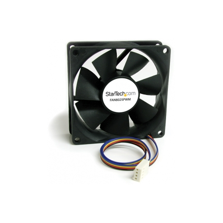 StarTech.com 80x25mm Computer Case Fan with PWM - Pulse Width Modulation Connector - computer cooling Fan - 80mm Fan - pwm Fan (FAN8025PWM) - Case fan - 80 mm - black - 3