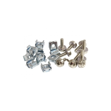 StarTech.com M5 Mounting Screws and Cage Nuts for Server Rack Cabinet - Pack of 100 Server Rack Screws (CABSCREWM52) - Rack screws and nuts (pack of 100) - for P / N: RACK-18U-20-WALL-OA, RACK-21U-20-WALL-OA, RACK-24U-20-WALL-OA, SHELF-2U-20-CENTER-V - 0