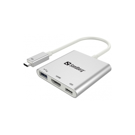 Sandberg USB-C Mini Dock HDMI+USB - Docking station - USB - HDMI - 0