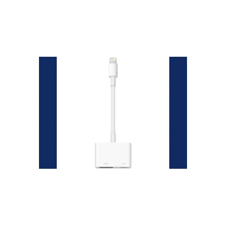 Apple Lightning Digital AV Adapter - Lightning cable - Lightning male to HDMI, Lightning female - for iPad / iPhone / iPod (Lightning) - 0