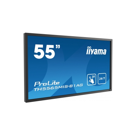 iiyama ProLite TH5565MIS-B1AG - 55" Diagonal Class (54.6" viewable) LED-backlit LCD display - digital signage - with touchscreen - 1080p 1920 x 1080 - black - 2