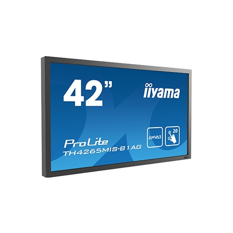 iiyama ProLite TH4265MIS-B1AG - 42" Diagonal Class LED-backlit LCD display - digital signage - with touchscreen - 1080p (Full HD) 1920 x 1080 - black - 1