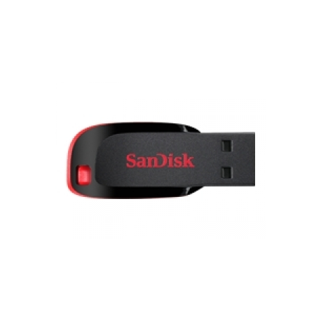 SanDisk Cruzer Blade - USB flash drive - 64 GB - USB 2.0 - black, red - 0
