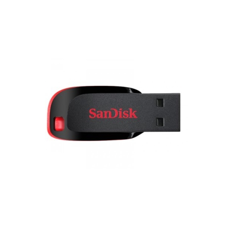 SanDisk Cruzer Blade - USB flash drive - 128 GB - USB - black, red - 0
