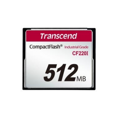 Transcend CF220I Industrial Temp - Flash memory card - 512 MB - CompactFlash - 0