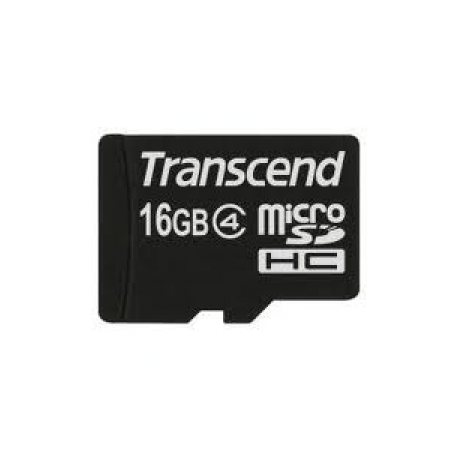 Transcend - Flash memory card - 16 GB - Class 4 - microSDHC - 0
