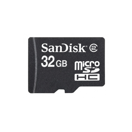 SanDisk - Flash memory card - 32 GB - Class 4 - microSDHC - black - 0