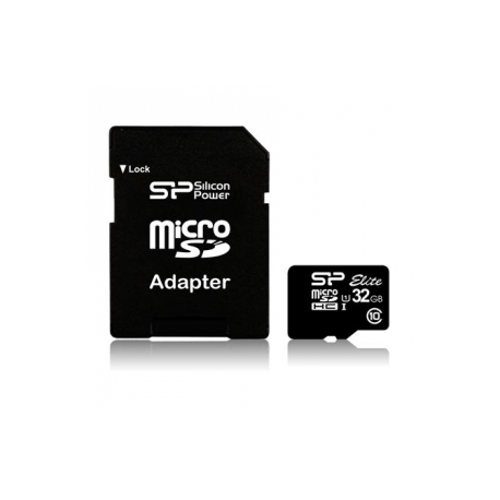 SILICON POWER 32GB, MICRO SDHC UHS-I, SDR 50 mode, Class 10, with SD adapter - 0
