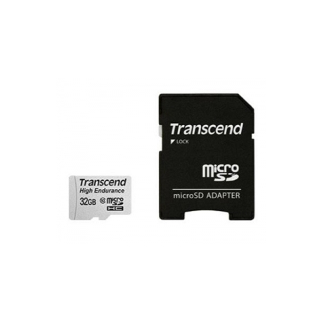 Transcend High Endurance - Flash memory card (microSDHC to SD adapter included) - 32 GB - UHS-I U1  /  Class10 - SDHC - 0