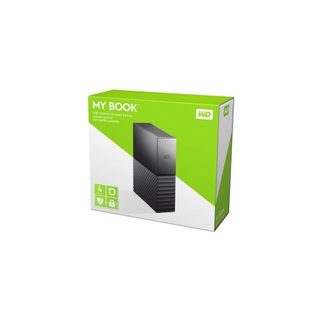 WD My Book WDBBGB0040HBK - Hard drive - encrypted - 4 TB - external (desktop) - USB 3.0 - 256-bit AES - black - 5