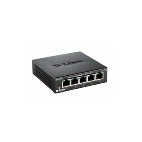 D-Link DES 105 - Switch - 5 x 10 / 100 - desktop - 0