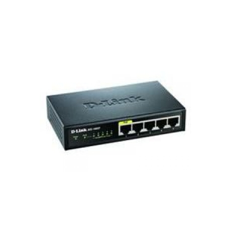 D-Link DES 1005P - Switch - unmanaged - 4 x 10 / 100 + 1 x 10 / 100 (PoE) - desktop - PoE - 0