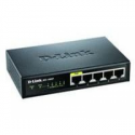 D-Link DES 1005P - Switch - unmanaged - 4 x 10 / 100 + 1 x 10 / 100 (PoE) - desktop - PoE