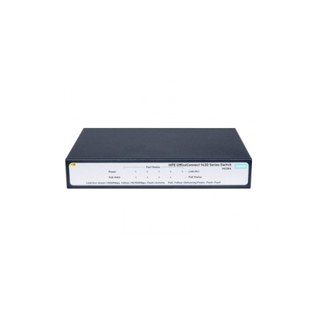 HPE OfficeConnect 1420 5G PoE+ - Switch - unmanaged - 5 x 10 / 100 / 1000 - desktop - PoE+ (32 W) - 0