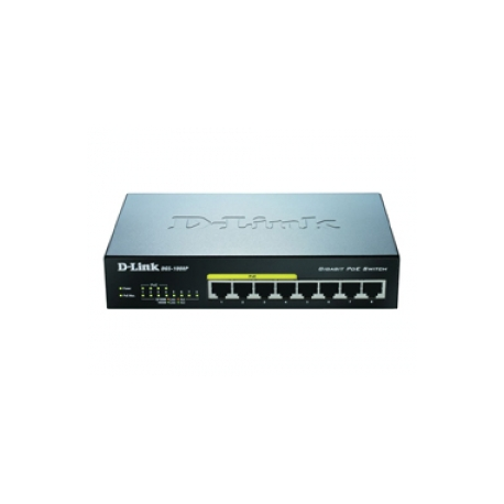D-Link DGS 1008P - Switch - unmanaged - 4 x 10 / 100 / 1000 (PoE) + 4 x 10 / 100 / 1000 - desktop - PoE - 0