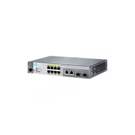 HPE Aruba 2530-8-PoE+ - Switch - Managed - 8 x 10 / 100 + 2 x Gigabit SFP + 2 x 10 / 100 / 1000 - desktop, rack-mountable, wall-mountable - PoE+ - 0