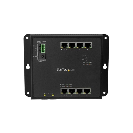 StarTech.com Industrial 8 Port Gigabit Ethernet Switch w / 2 MSA SFP Slots L2 Managed Network RJ45 LAN Layer2 Switch Din Rail Hardened IP-30 (IES101G2SFPW) - Switch - Managed - 8 x 10 / 100 / 1000 + 2 x SFP - wall-mountable - for P / N: GLCLHSMDSTTA, GLCSXMMDST, GLCSXMMDSTT, GLCTEST, MASFP1GBTXST, SFP1GELXST, SVA12M5NA - 2
