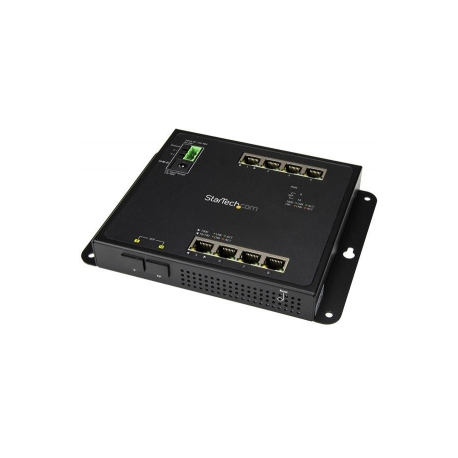 StarTech.com Industrial 8 Port Gigabit Ethernet Switch w / 2 MSA SFP Slots L2 Managed Network RJ45 LAN Layer2 Switch Din Rail Hardened IP-30 (IES101G2SFPW) - Switch - Managed - 8 x 10 / 100 / 1000 + 2 x SFP - wall-mountable - for P / N: GLCLHSMDSTTA, GLCSXMMDST, GLCSXMMDSTT, GLCTEST, MASFP1GBTXST, SFP1GELXST, SVA12M5NA - 4
