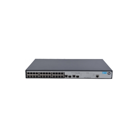 HPE 1910-24-PoE+ Switch - Switch - L3 - Managed - 24 x 10 / 100 (PoE+) + 2 x combo Gigabit SFP - rack-mountable - PoE+ - 1