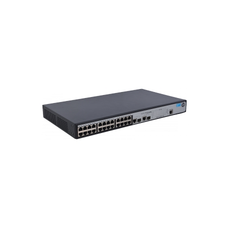 HPE 1910-24-PoE+ Switch - Switch - L3 - Managed - 24 x 10 / 100 (PoE+) + 2 x combo Gigabit SFP - rack-mountable - PoE+ - 4