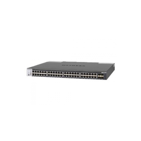 NETGEAR M4300-48X - Switch - L3 - Managed - 48 x 10 Gigabit Ethernet + 4 x shared 10 Gigabit SFP+ - front to back airflow - rack-mountable - 0