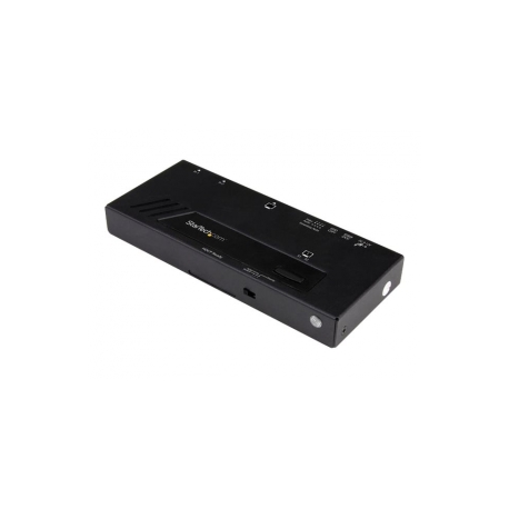 StarTech.com 2-Port HDMI Automatic Video Switch - 4K 2x1 HDMI Switch with Fast Switching, Auto-Sensing and Serial Control (VS221HD4KA) - Video / audio switch - 2 x HDMI - desktop - 2