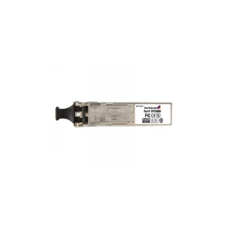 StarTech.com MSA Uncoded Compatible SFP Module, 1000BASE-SX, 1GbE Multi Mode (MMF) Fiber Optic Transceiver, 1GE Gigabit Ethernet SFP, LC Connector, 550m, 850nm, DDM, 1Gbps Mini GBIC Module - Lifetime Warranty (SFPSXMM) - SFP (mini-GBIC) transceiver module - GigE - 1000Base-SX - LC multi-mode - up to 550 m - 850 nm - for P / N: MCM1110SFP - 3
