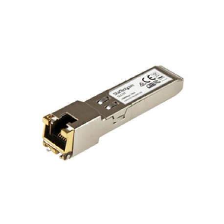 StarTech.com Cisco GLC-T Compatible SFP Module, 1000BASE-T, SFP to RJ45 Cat6 / Cat5e, 1GE Gigabit Ethernet SFP, RJ-45 (Copper) 100m, Cisco Firepower, ASR920, IE2000, Mini GBIC Transceiver - Lifetime Warranty (GLCT10PKST) - SFP (mini-GBIC) transceiver module (equivalent to: Cisco GLC-T) - GigE - 1000Base-T - RJ-45 - up to 100 m (pack of 10) - 0