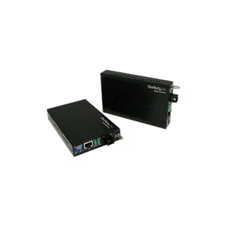 StarTech.com 10 / 100 Mbps Ethernet Single Mode WDM Fiber Media Converter Kit SC 20km (ET90110WDM2) - Fibre media converter - 100Mb LAN - 10Base-T, 100Base-FX, 100Base-TX - RJ-45  /  SC single-mode - up to 20 km - 1310 nm - for P / N: ETCHS2U, SVA12M2NEUA, SVA12M5NA - 0