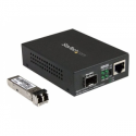 StarTech.com Multimode (MM) LC Fiber Media Converter for 10 / 100 / 1000 Network - 550m - Gigabit Ethernet - 850nm - with SFP Transceiver (MCM1110MMLC) - Fibre media converter - GigE - 10Base-T, 1000Base-LX, 1000Base-SX, 100Base-TX, 1000Base-T - RJ-45  /  LC multi-mode - up to 550 m - 850 nm - for P / N: SVA5N3NEUA