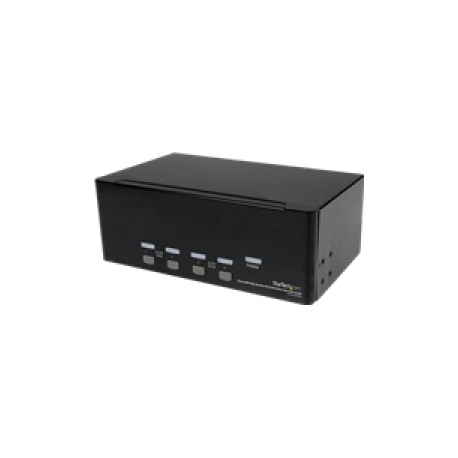 StarTech.com 4 Port Triple Monitor DVI USB KVM Switch with Audio & USB 2.0 Hub - Multi Monitor KVM - USB DVI KVM Switch (SV431TDVIUA) - KVM / audio / USB switch - 4 x KVM / audio / USB - 1 local user - desktop - for P / N: SV431RACK, SVA12M2NEUA, SVA12M5NA - 0