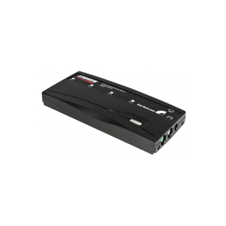 StarTech.com 4 Port Black PS / 2 KVM Switch Kit with Cables - 4 Port PS2 KVM Switch - KVM Switch with Cables - VGA KVM Switch (SV411K) - KVM switch - 4 x KVM port(s) - 1 local user - desktop - for P / N: SVECON6 - 1