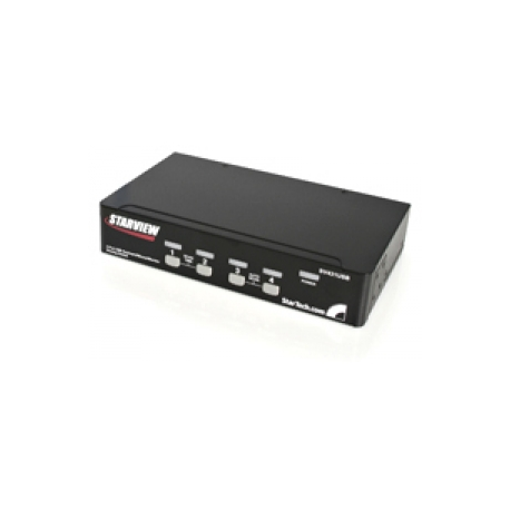 StarTech.com 4 Port Professional VGA USB KVM Switch with Hub - 1U Rack-mountable KVM Switch (SV431USB) - KVM switch - 4 x KVM port(s) - 1 local user - desktop - for P / N: SV431RACK, SVUSB2N1_10, SVUSB2N1_15, SVUSB2N1_6 - 8