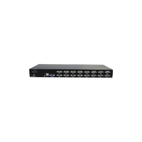 StarTech.com 16 Port 1U Rackmount USB KVM Switch with OSD (SV1631DUSBU) - KVM switch - 16 x KVM port(s) - 1 local user - desktop - for P / N: RK3236BKF, RK4236BKB, RKCONS1701, RKCONS17HD, RKCONS1901, RKCONS1908K, RKCONS1916K - 0
