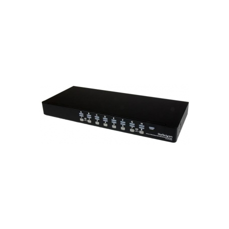 StarTech.com 16 Port 1U Rackmount USB KVM Switch with OSD (SV1631DUSBU) - KVM switch - 16 x KVM port(s) - 1 local user - desktop - for P / N: RK3236BKF, RK4236BKB, RKCONS1701, RKCONS17HD, RKCONS1901, RKCONS1908K, RKCONS1916K - 4