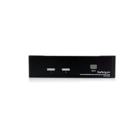 StarTech.com 2 Port DVI USB KVM Switch with Audio and USB 2.0 Hub (SV231DVIUA) - KVM  /  audio  /  USB switch - 2 x KVM  /  audio  /  USB - 1 local user - desktop - for P / N: IM12D1500P, SVA12M2NEUA, SVA12M5NA, USBDVI4N1A10, USBDVI4N1A6 - 1