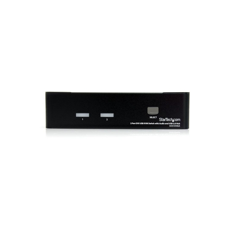 StarTech.com 2 Port DVI USB KVM Switch with Audio and USB 2.0 Hub (SV231DVIUA) - KVM  /  audio  /  USB switch - 2 x KVM  /  audio  /  USB - 1 local user - desktop - for P / N: IM12D1500P, SVA12M2NEUA, SVA12M5NA, USBDVI4N1A10, USBDVI4N1A6 - 9