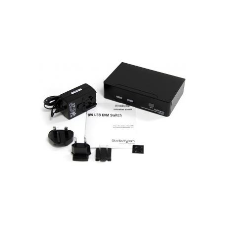 StarTech.com 2 Port DVI USB KVM Switch with Audio and USB 2.0 Hub (SV231DVIUA) - KVM  /  audio  /  USB switch - 2 x KVM  /  audio  /  USB - 1 local user - desktop - for P / N: IM12D1500P, SVA12M2NEUA, SVA12M5NA, USBDVI4N1A10, USBDVI4N1A6 - 11