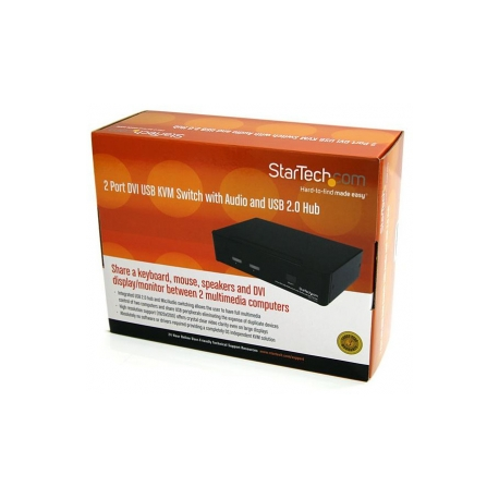 StarTech.com 2 Port DVI USB KVM Switch with Audio and USB 2.0 Hub (SV231DVIUA) - KVM  /  audio  /  USB switch - 2 x KVM  /  audio  /  USB - 1 local user - desktop - for P / N: IM12D1500P, SVA12M2NEUA, SVA12M5NA, USBDVI4N1A10, USBDVI4N1A6 - 13