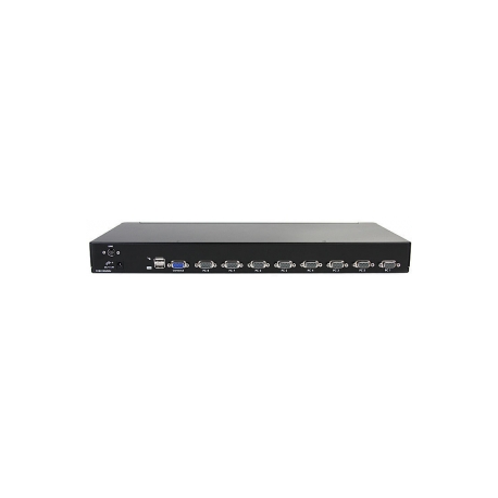 StarTech.com 8 Port 1U Rackmount USB KVM Switch Kit with OSD and Cables - Rack mount KVM - VGA KVM Switch - 8 Port KVM Switch (SV831DUSBUK) - KVM switch - 8 x KVM port(s) - 1 local user - rack-mountable - for P / N: RK3236BKF, RK4236BKB, RK4242BK24, RK4242BK30, RKCONS1701, RKCONS17HD, RKQMCAB12V2 - 2