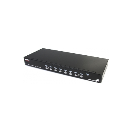 StarTech.com 8 Port 1U Rackmount USB KVM Switch Kit with OSD and Cables - Rack mount KVM - VGA KVM Switch - 8 Port KVM Switch (SV831DUSBUK) - KVM switch - 8 x KVM port(s) - 1 local user - rack-mountable - for P / N: RK3236BKF, RK4236BKB, RK4242BK24, RK4242BK30, RKCONS1701, RKCONS17HD, RKQMCAB12V2 - 4