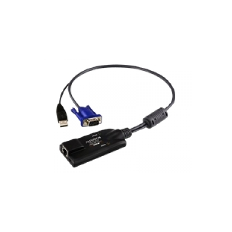 ATEN KA7570 USB KVM Adapter Cable - Keyboard  /  video  /  mouse (KVM) cable - RJ-45 (F) to USB, HD-15 (VGA) (M) - for ALTUSEN KH1508A, KH1516A, KH2508A, KH2516A - 0