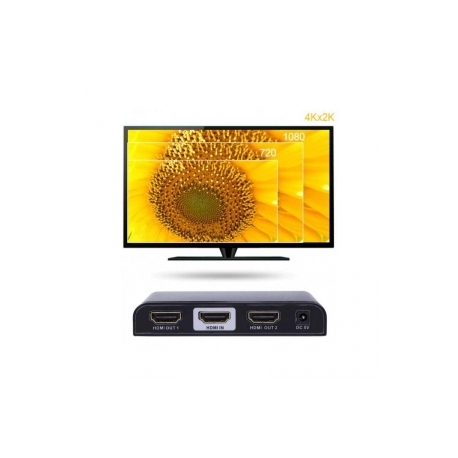 Techly IDATA HDMI2-4K2 - Video / audio splitter - 2 x HDMI - desktop - 0