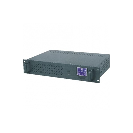 Gembird UPS-RACK-1500 - UPS (rack-mountable) - AC 220 V - 1500 VA - 8 Ah - USB - output connectors: 3 - 3.4U - 0