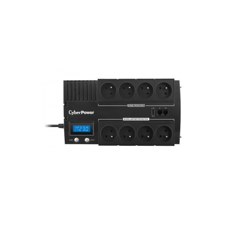 CyberPower BRICs LCD Series BR700ELCD - UPS - AC 220 / 230 / 240 V - 420 Watt - 700 VA - USB - output connectors: 8 - France - 0