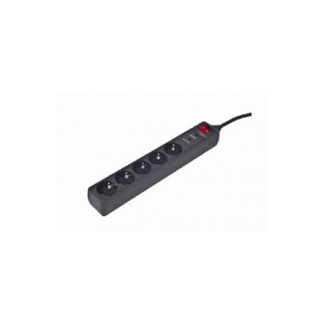Gembird SPG5-C-15 - Surge protector - output connectors: 5 - black - 0