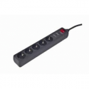 Gembird SPG5-C-15 - Surge protector - output connectors: 5 - black