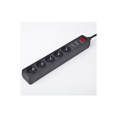 Gembird SPG5-C-10 - Surge protector - output connectors: 5 - black - 0